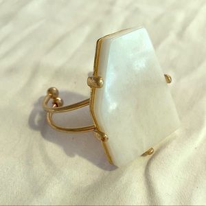 White stone statement bracelet